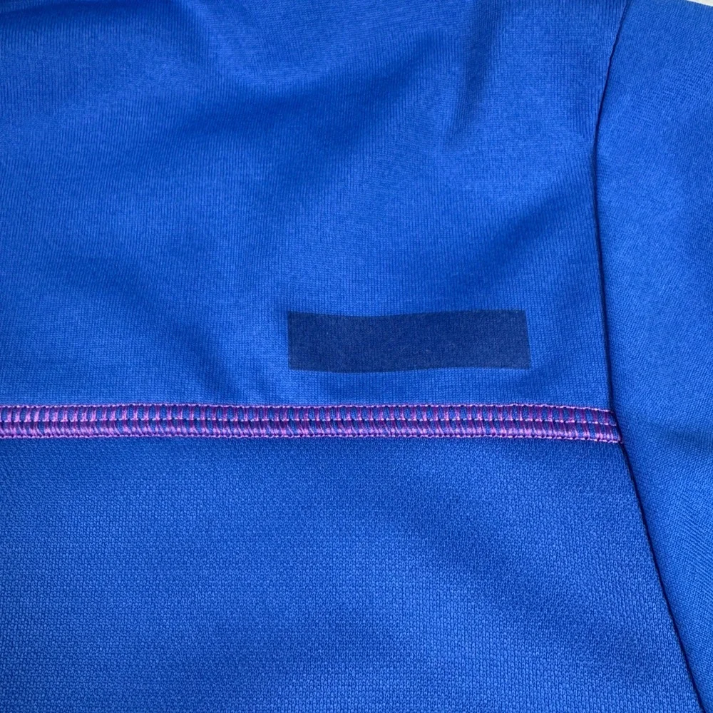 Adidas Golf ClimaLite Polo Shirt‎ Men's XL Blue Purple Trim Athletic